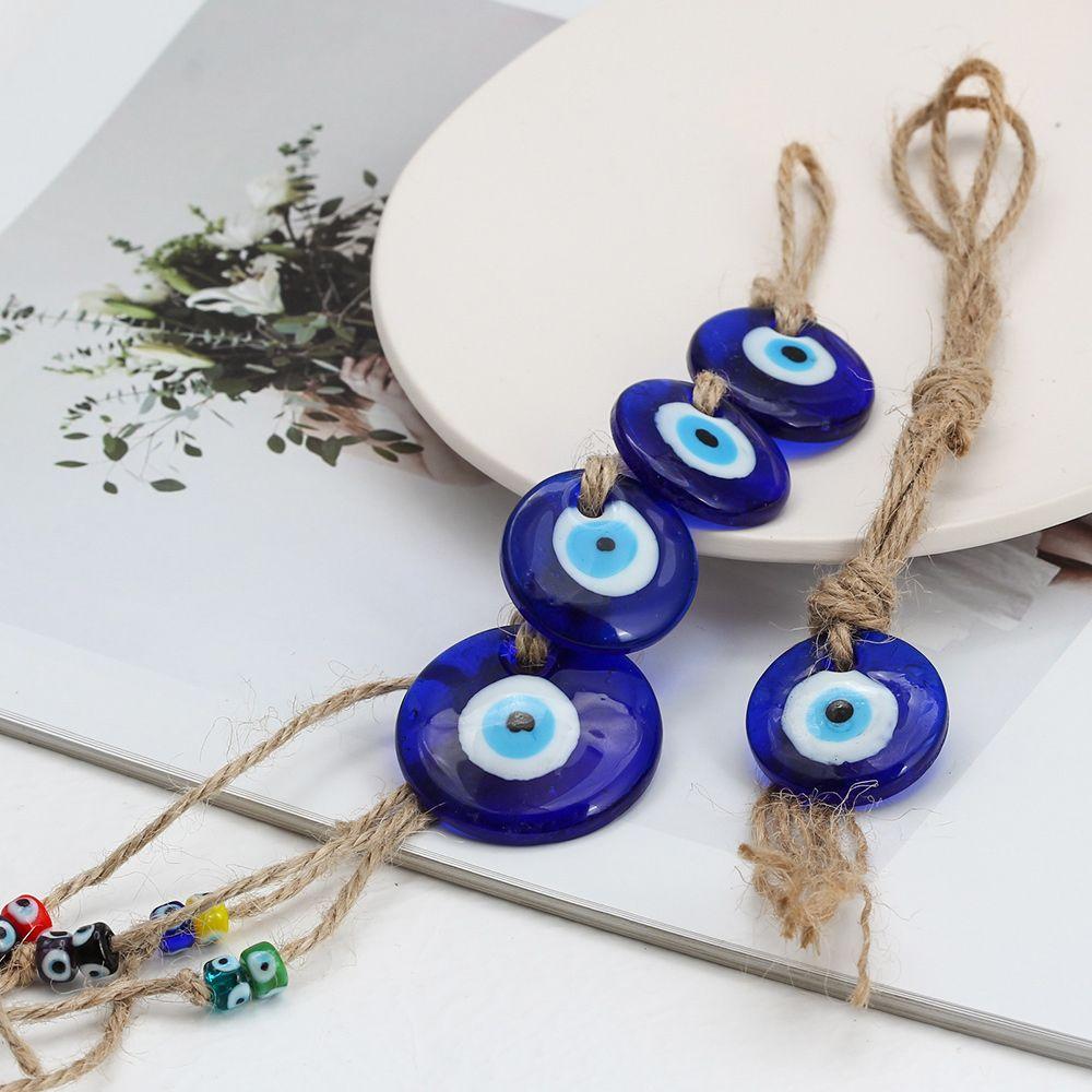 Eye Bead Handmade Crafts Evil Eye Pendant Wall Hanging Evil Eye Beads Keychain Evil Eye Keyring