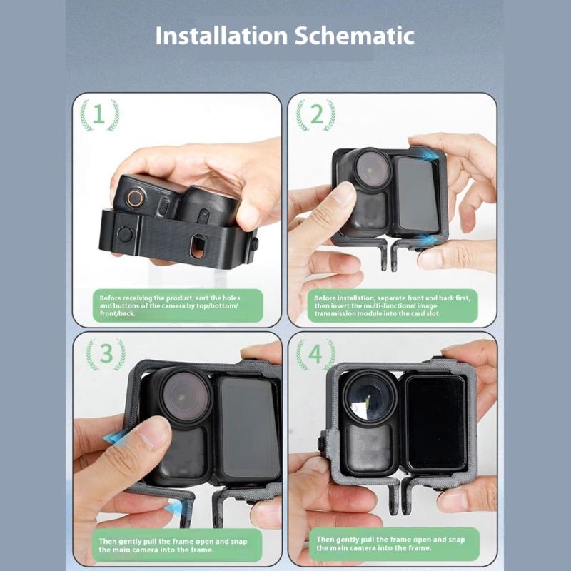 Protective Case For Action Cameras Lightweight Frame Boarder With Accessory Mounts For Outdoor Photography