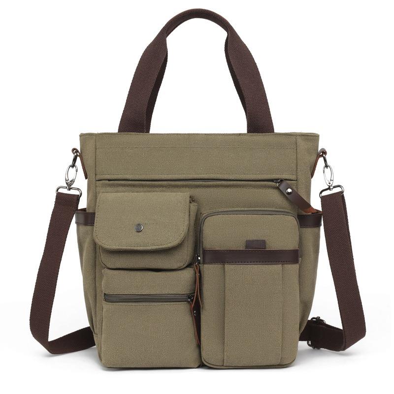 Men's Canvas Shoulder Bag Crossbody Bag Men's Computer Bag Men's Casual Bag