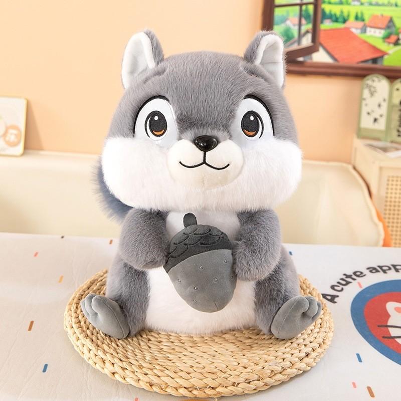 Plush Squirrel Toy With Pp Cotton Filling For Kids Gift And Collectors