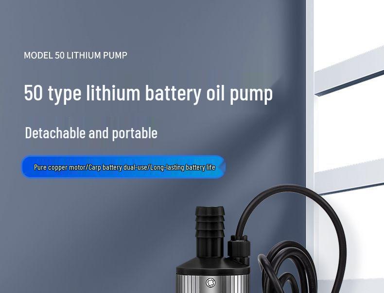 High-Power 12V Portable Lithium Battery Pump for Diesel and Water