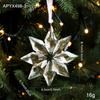 High-End Crystal Snowflake Pendant - Transparent Glass Hexagonal Star Christmas Tree Ornament