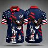 Patriotic Short-Sleeve Polo: US 250th Anniversary Freedom