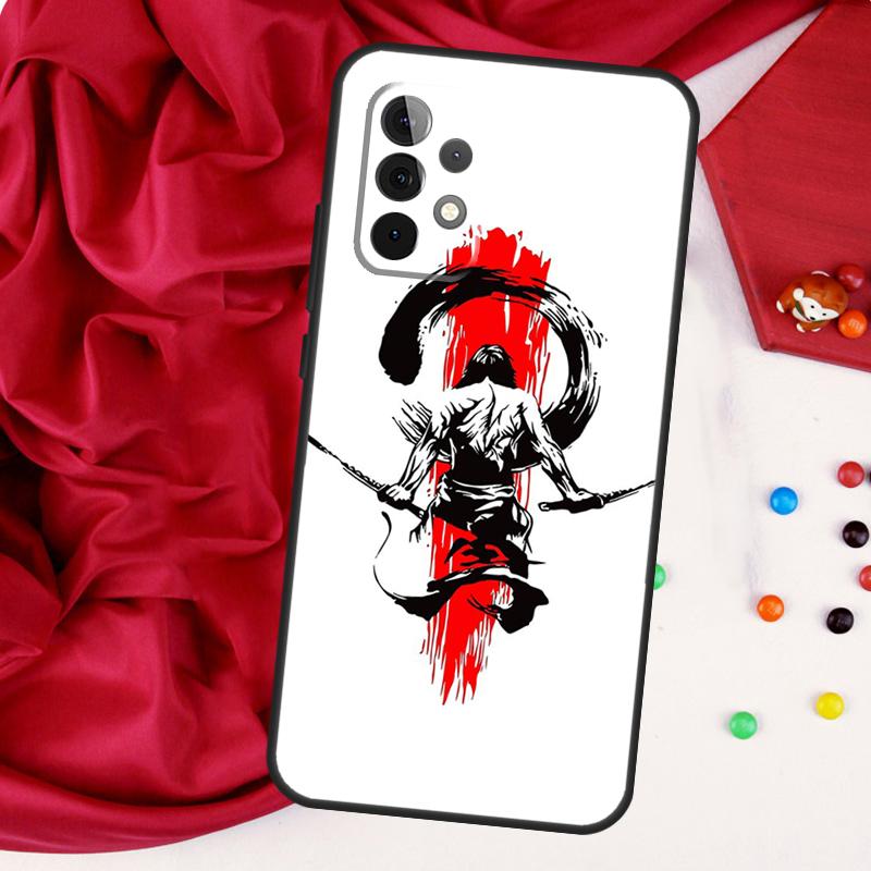Japan Samurai Ninja For Samsung Galaxy A52 A32 A22 A54 A14 A16 A26 A36 A56 A55 A35 A05 A06 A15 A53 A33 A13 Case