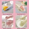 Durable Waterproof PVC Cleaning Gloves, Non-Slip Dishwashing Gloves with Floral Pattern
