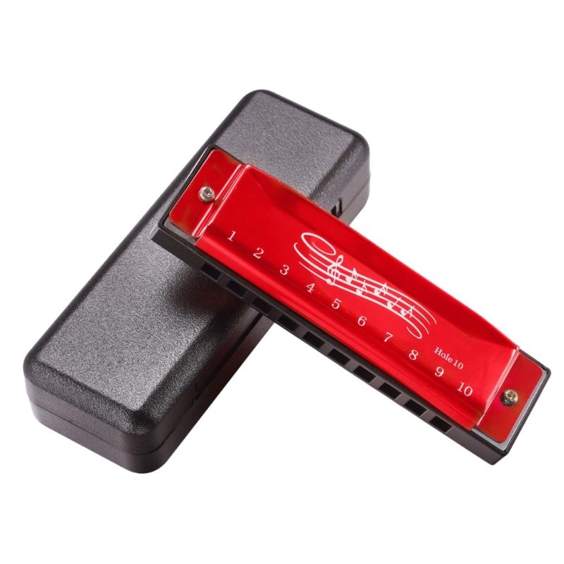 Mundharmonika 10 Löcher Harp 20 Töne diatonische Harp Tonart C Blues-Jazz Mundharmonika Harp Musikinstrument Lernspielzeug