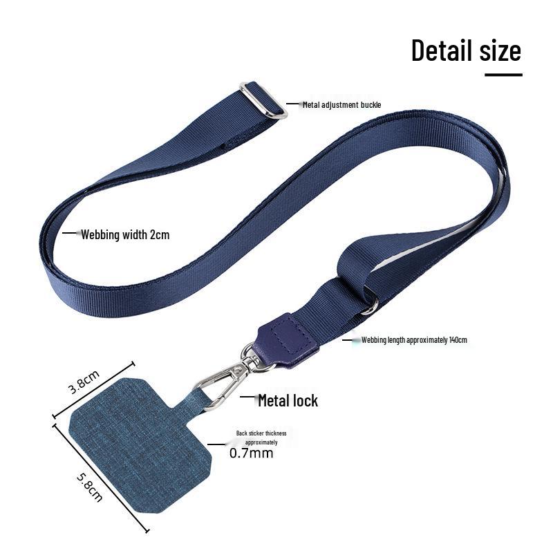 Nastavitelná crossbody šňůrka na telefon s klipem proti ztrátě