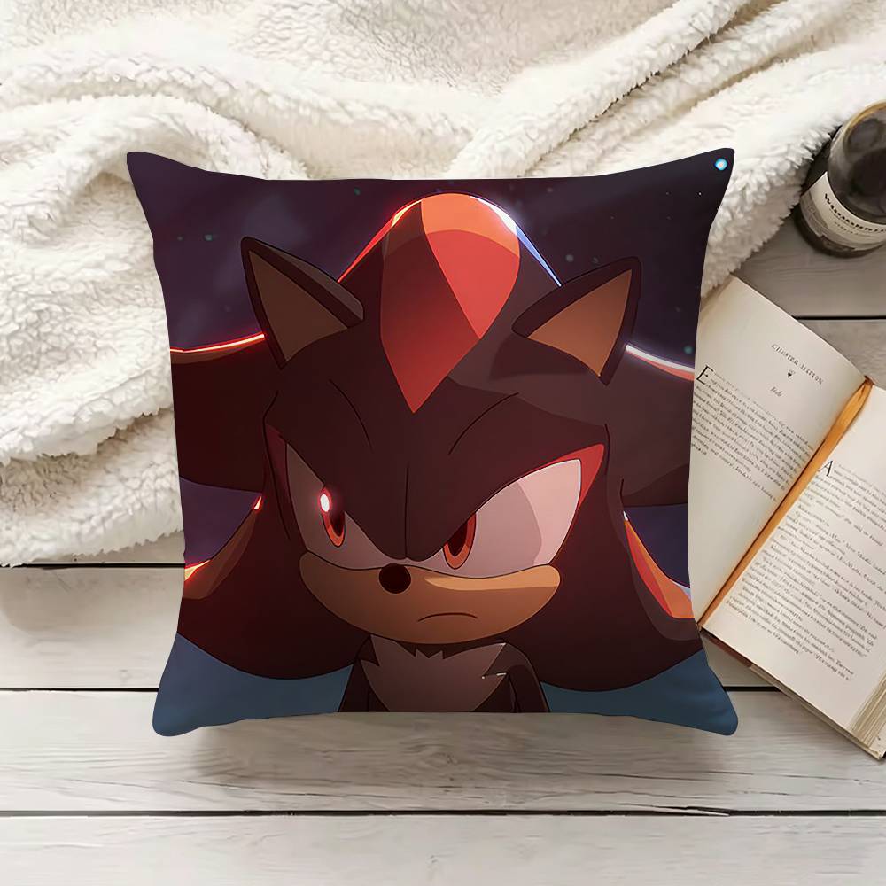 Shadow The Hedgehog Various Sizes Square Pillow Case For Car Home Bedchamber Decor