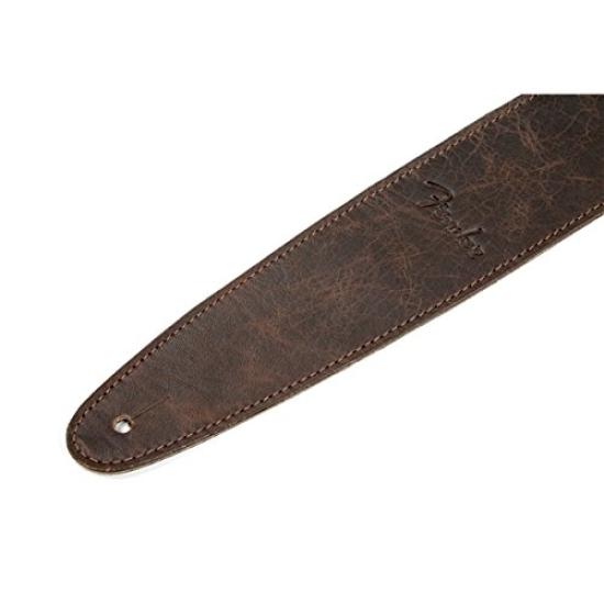 Fender Strap Artisan Crafted Leather Brown Strap, 2.5"
