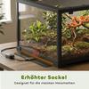 Terrario per Rettili, Vivario da 86 Litri con Porta Scorrevole, Chiusura a Chiave, per Lucertole, Insetti, Ragni, Geco, 60 x 45 x 32 cm, Nero