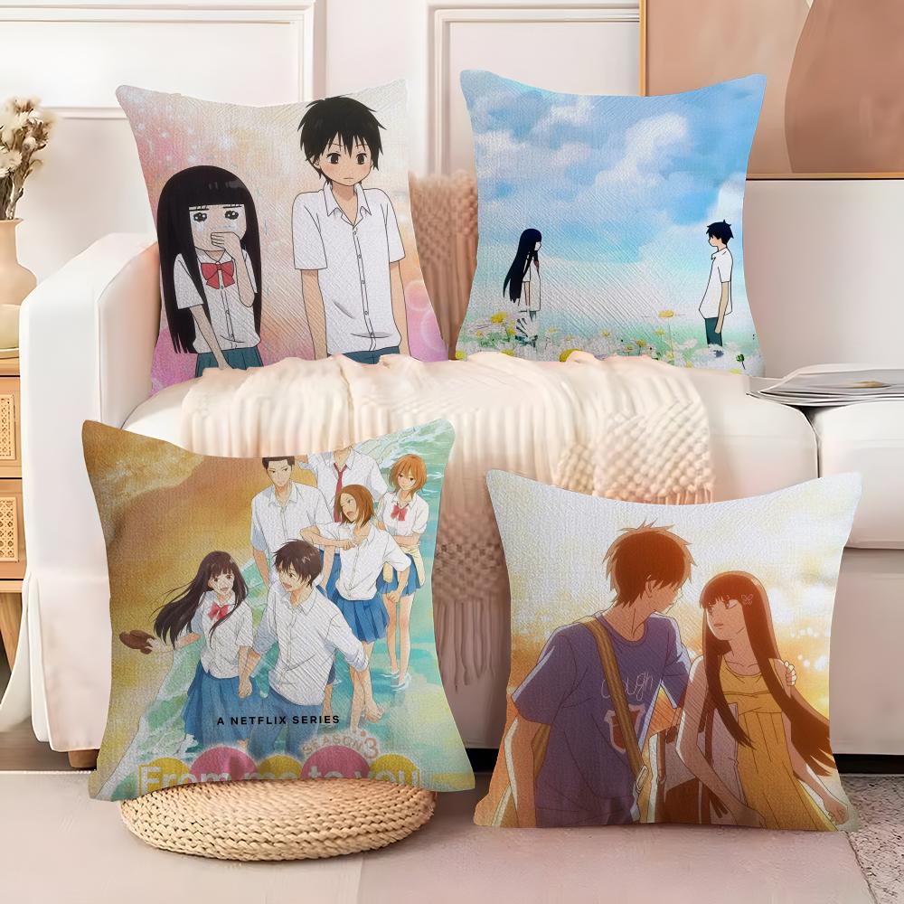 Classic Comics K-Kimi Ni TodokeS Pillow Case Linen Pillow Case Sofa Home Decor Cushion Cover Cushion Cove