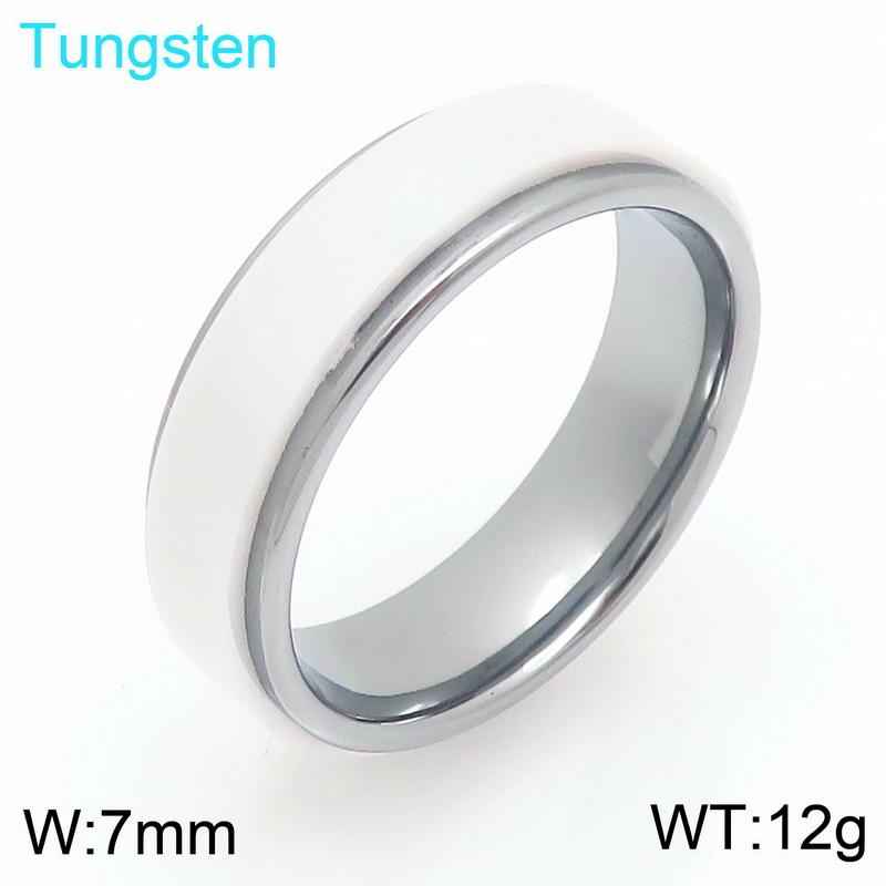 

Elegant Tungsten Steel Ring for Men Shining Exquisite Black and White Jewelry Personalized Minimalist Party Decorations 12