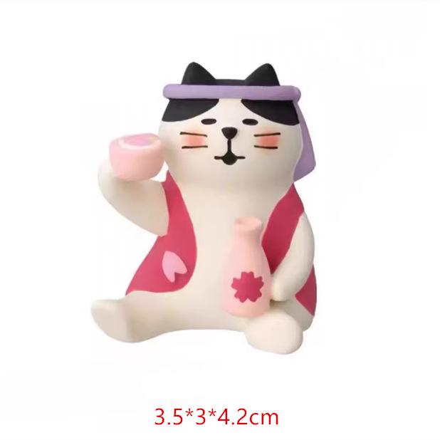 Japanese Zakka Cat Cherry Blossom Season Figure - DIY Resin Craft Gift Ornament