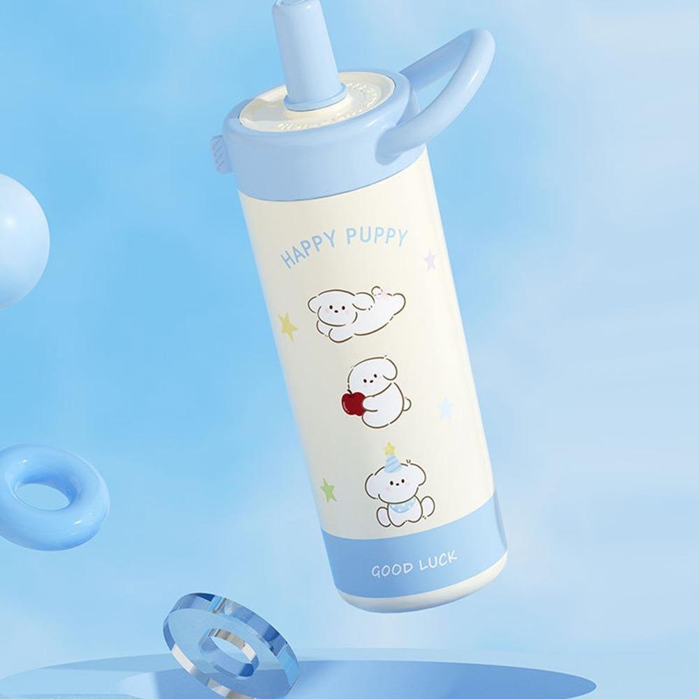 

Leak-proof Cartoon Insulated Cup 304 Stainless Steel Straw Cup Durable Water Cup dog