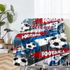 Custom Name Soccer Theme Printed Blanket - Perfect for Couch, Bed, Travel & Outdoor Use | Machine Washable, Cozy & Durable.