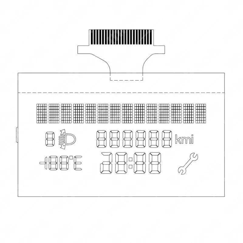 Dashboard LCD Display for Fiat Punto Grande Punto Fiorino Doblo Qubo Manual Gearbox Instrument