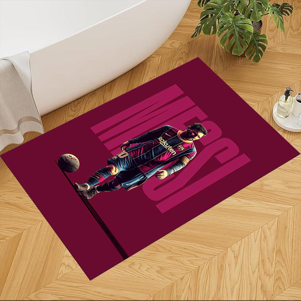 Messi's Legacy Soccer Carpet Suitable for Foyer Playrooms Dining Room Game Room Anti-slip Rug Decorate Offices Perfect Birthday/Christmas Gift Idea