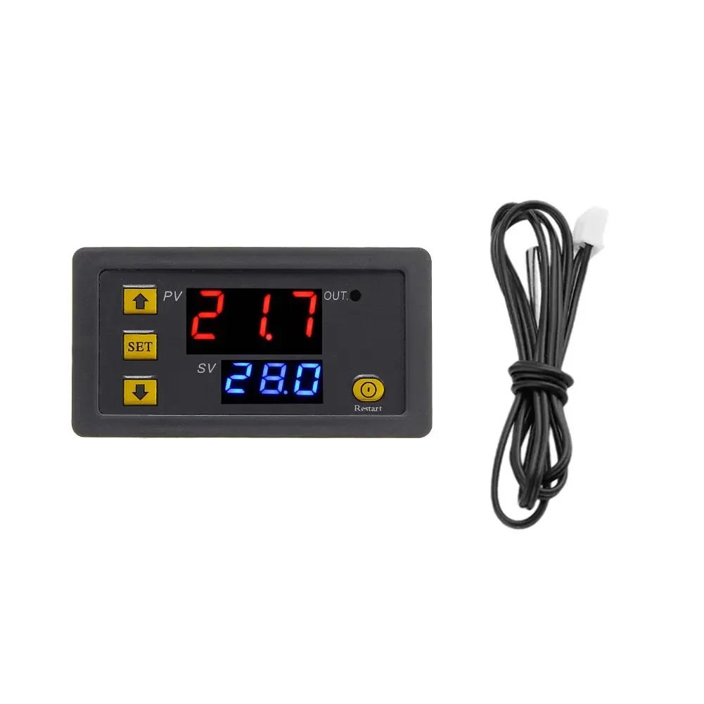 W3230 12V 24V AC110-220V Probe Line 20A Digital Temperature Control LED Display Thermostat with Heat/Cooling Control Instruments