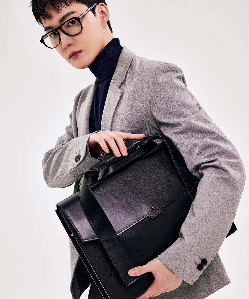 Bedford11Th Polygon Satchel Ceo Bag Black