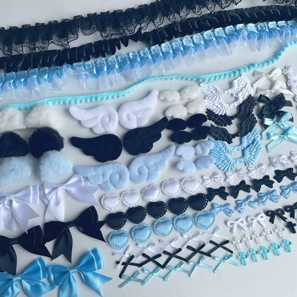 118pcs DIY Decoration Ribbon Lace Trim Set Cloth Craft Ribbon Set Scrapbook Decorating