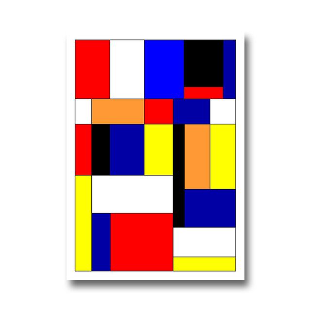 

Мондриан вдохновил холст картины красочные постеры и принты абстрактные настенные картины для гостиной украшение дома без рамки 21*30cm No Frame