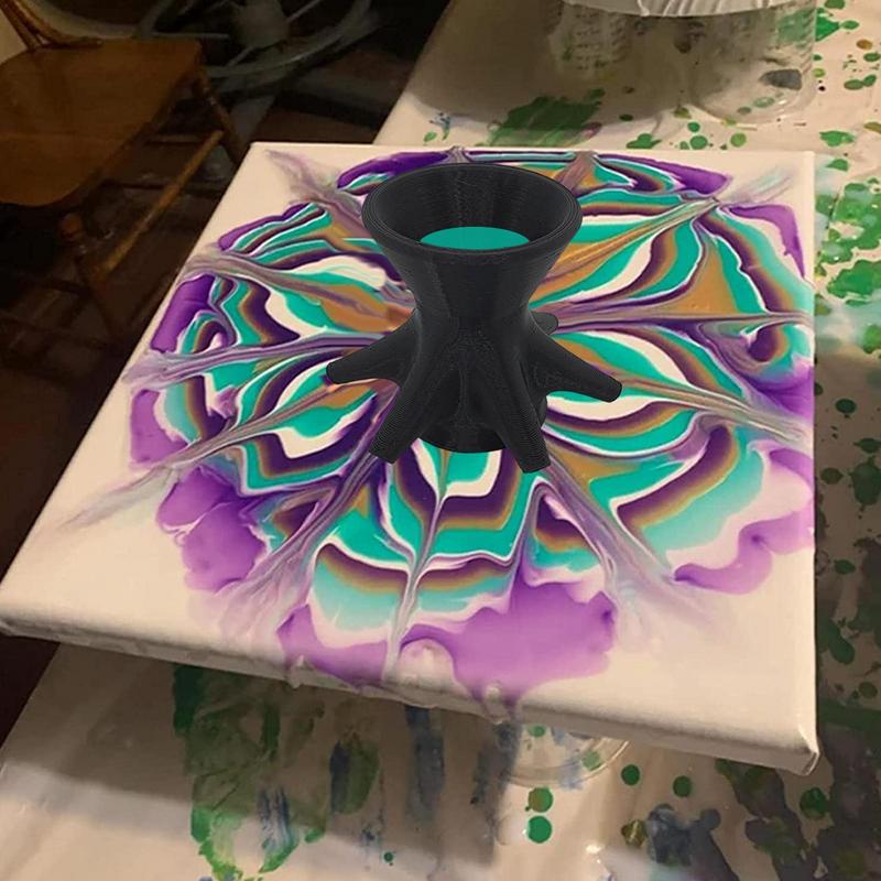 Reusable Paint Pouring Split Cup Mini 7-Leg Funnel Split Cup For DIYMaking Pour Painting Mandala Flower Pattern Paint