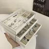 High-End Velvet Acrylic Jewelry Storage Box, Anti-Oxidation for Earrings, Studs, and Necklaces