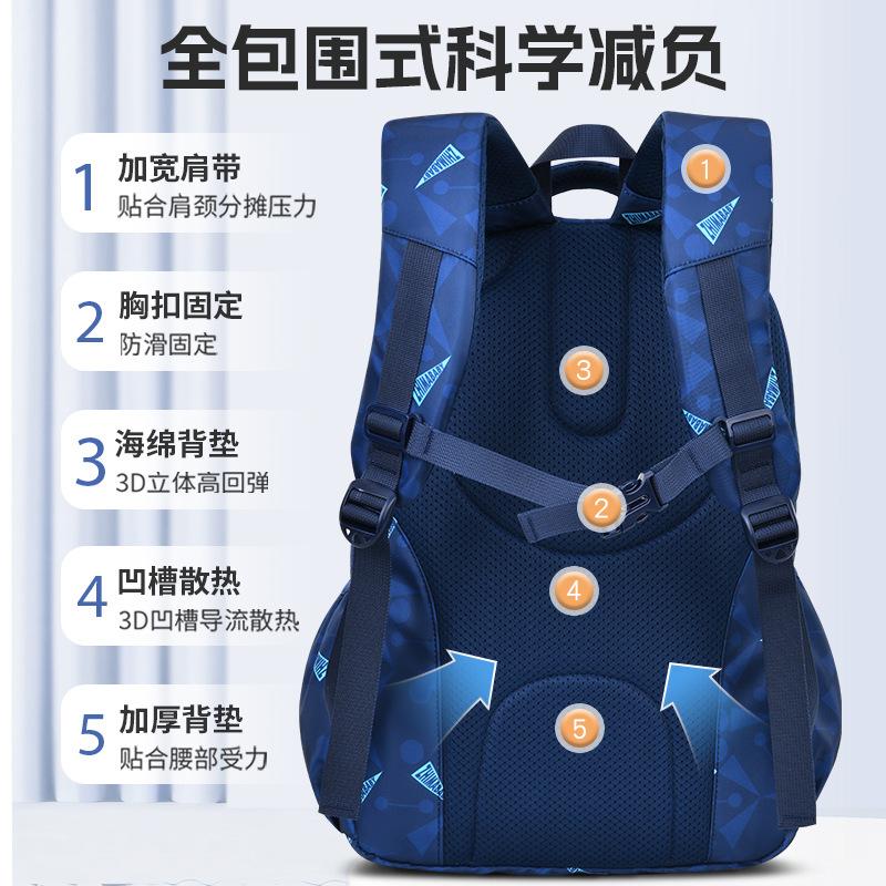 New primary school schoolbag simple casual children's bag side refrigerator student backpack