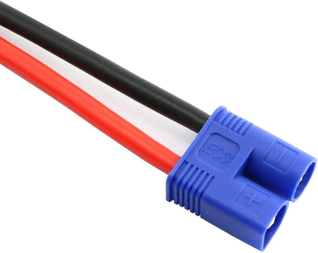 EC3 Charging Cable Connector | 4.0mm Gold-Plated Banana Plug | Flexible & Durable | For Lipo Battery Chargers, Drones, Quadcopters
