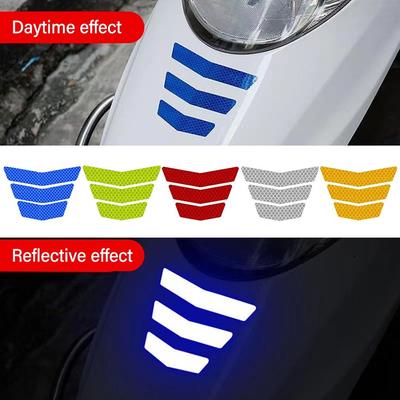 Reflective Sticker Night Warning Sign Trapezoidal Arrow Decal For Motorcycle Electricbike Waterproof Modification Scratch-proof