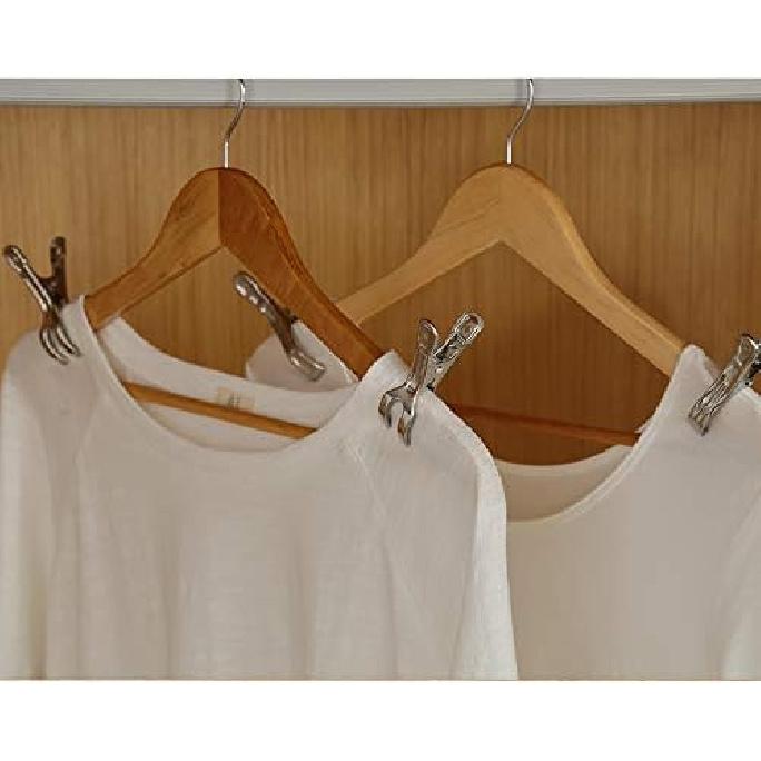 

24 шт. 3,54 дюйма Зажимы для пляжных полотенец из нержавеющей стали, Гигантские прищепки, Ветрозащитные зажимы Вешалка для прищепок, Металлический зажим