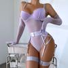 Sexy Lingerie Strap Stitching Three-Piece Set