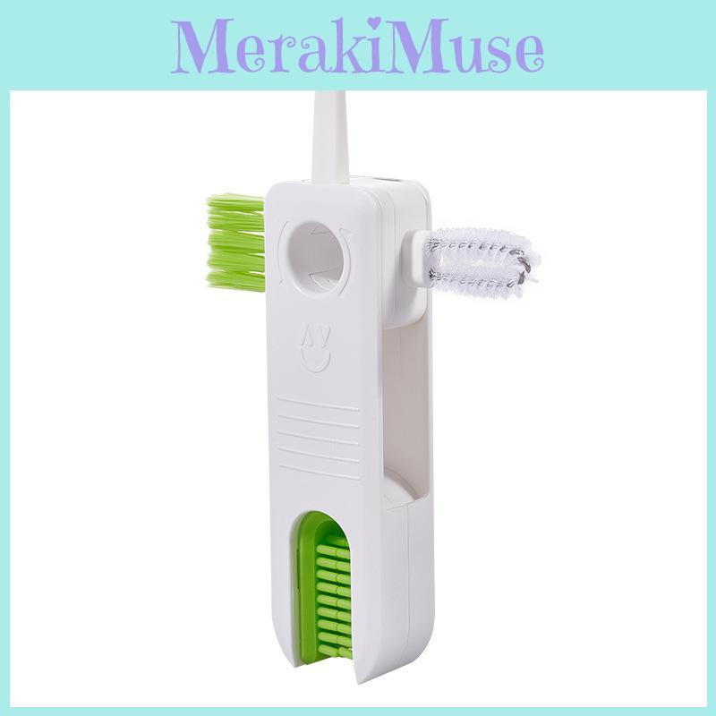 Four One In Cup Lid Brush For Glass Bottles Cleaning With Plastic Material For Kitchen Home