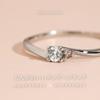 Suehiro Carat Platinum Engagement Ring with Pink Perfect as a Gift 0.1 Diamond,