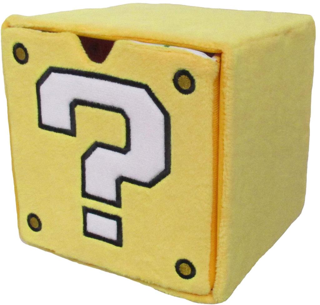 Sanei Boeki Super Mario Plush Toys Plush Chest W14 X D14 X H14cm MZ32 (Question Block)