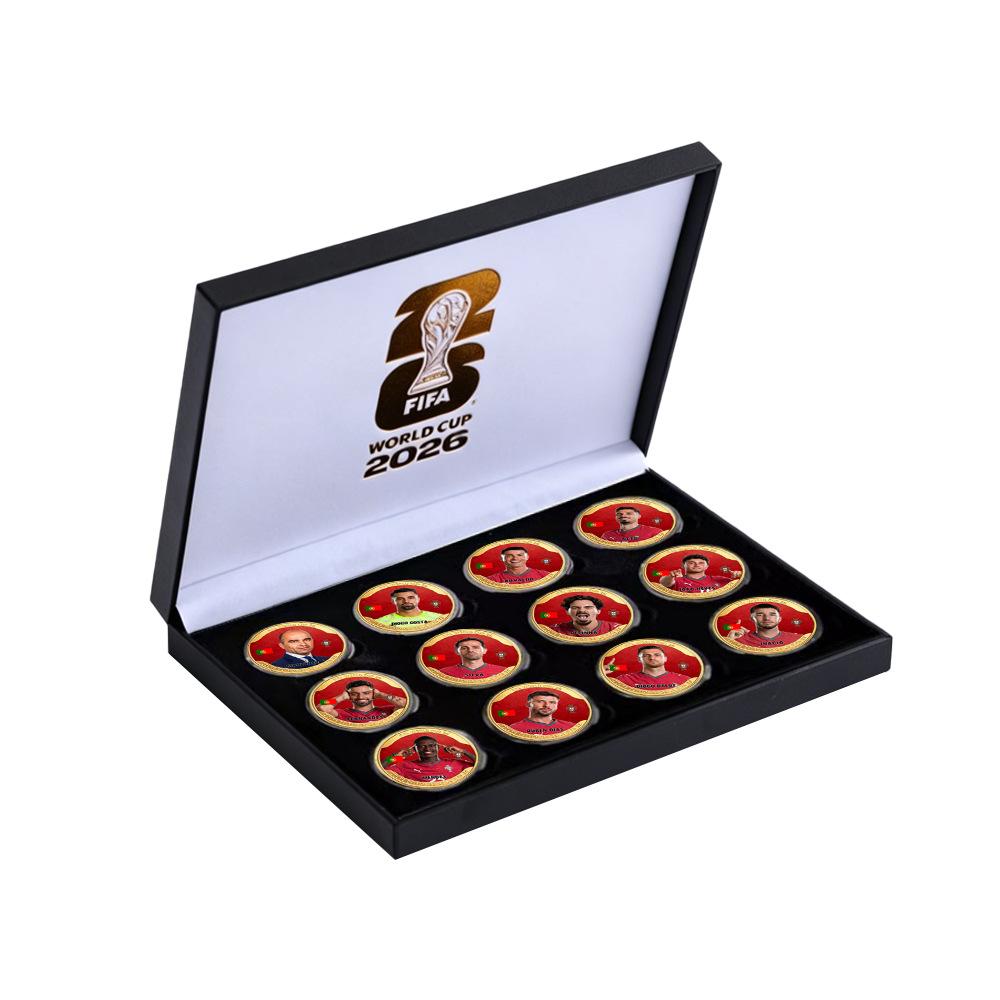 Monede Comemorative Cupa Mondială 2026 Colecție Campionat Cadou Fotbal