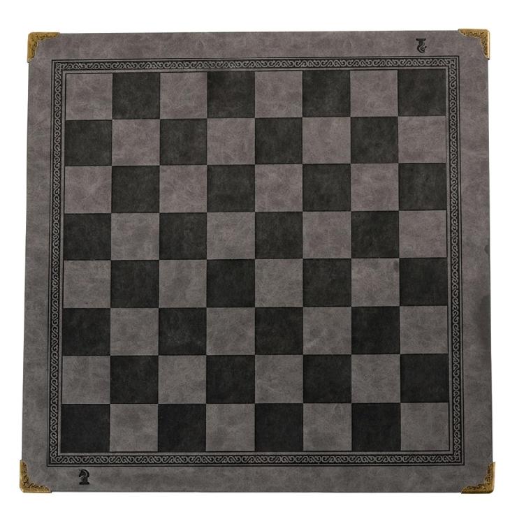 Scacchiera Arrotolabile con Design a Rilievo Scacchiera Portatile in Pelle PU Dimensioni del Gioco