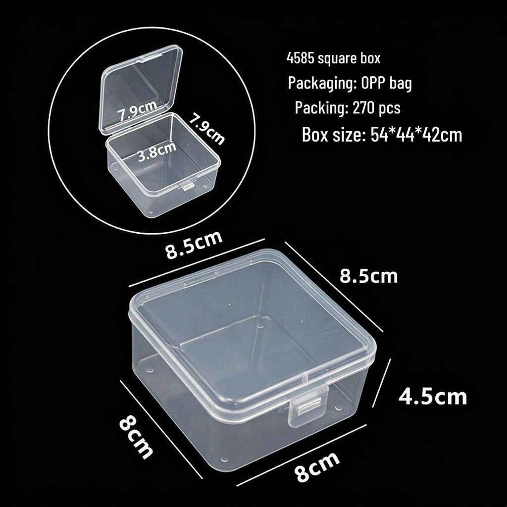 Rectangular Translucent PP Plastic Storage Box with Lid for Jewelry and Small Parts