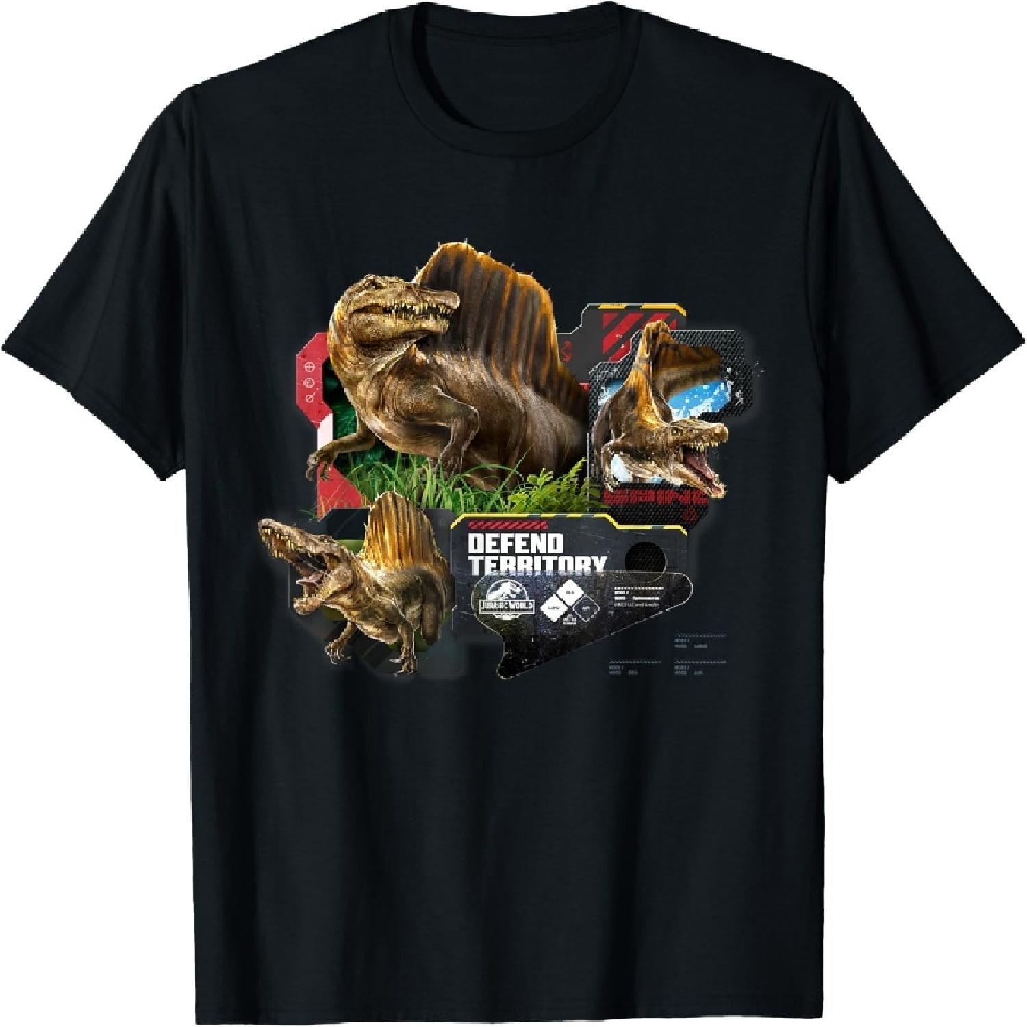 Jurassic World Rebirth Spinosaurus Defend Territory T-Shirt S