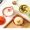 Zhi Shi Ceramic Double-Handle Stew Pot with Lid