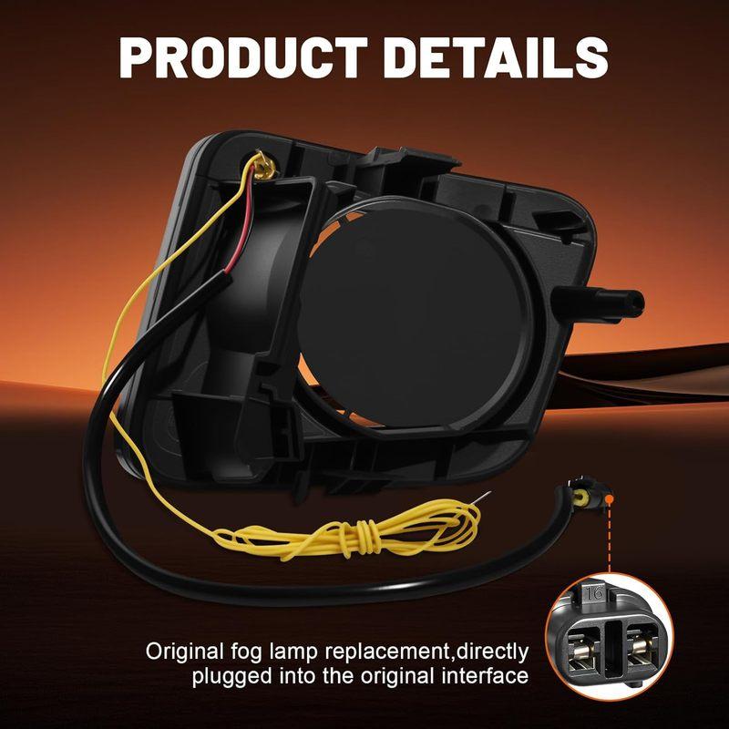 LED Fog Light for Toyota Tundra 2014 - 2021 Sequential Daytime Running Light with DRL Harness Dynamic Turn Signal Lights