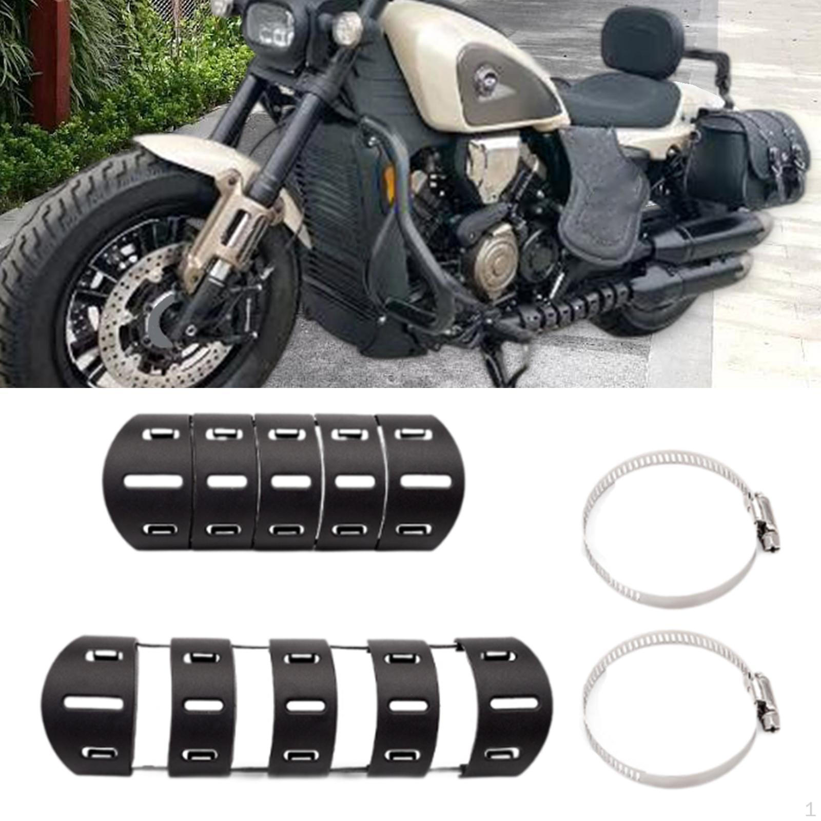 

Motorcycle Exhaust Heat Shield Replacement Easy Installation with Clamps 5 keel design