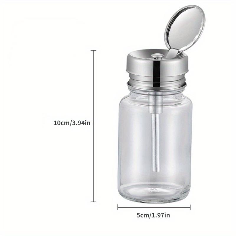 Glass Alcohol Bottle Press Type Alcohol Bottle Nail Art Tool Nail Washing Water Bottle Plate Washing Water Pressure Bottle