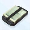 Diebstahlsichere Kartenhülle, minimalistisches Portemonnaie aus Aluminium, Clip-on-Etui für Bargeld, Kreditkarten und Visitenkarten, Schwarz