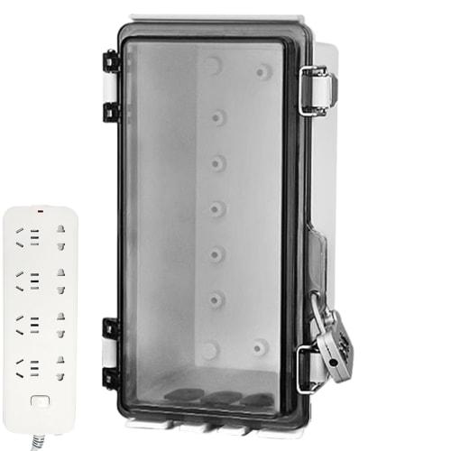 Gevrkjenp Outdoor Waterproof Junction Box | Outlet Box with Clear Cover, Dustproof Locking Case for Electronics, Home Projects, and Power Distribution