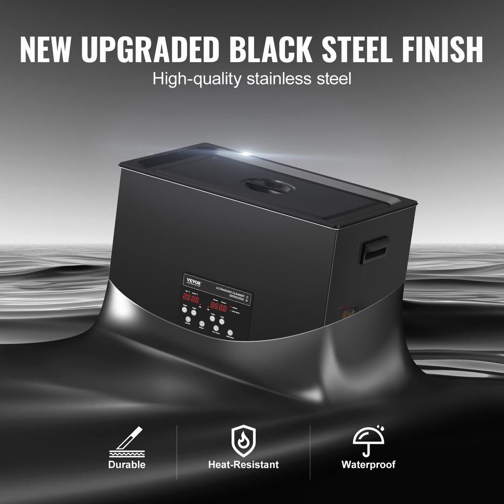 VEVOR 30L Sonic Cleaner, 600W Digital Ultrasonic Cleaning Machine with Upgraded Degassing and Gentle Mode