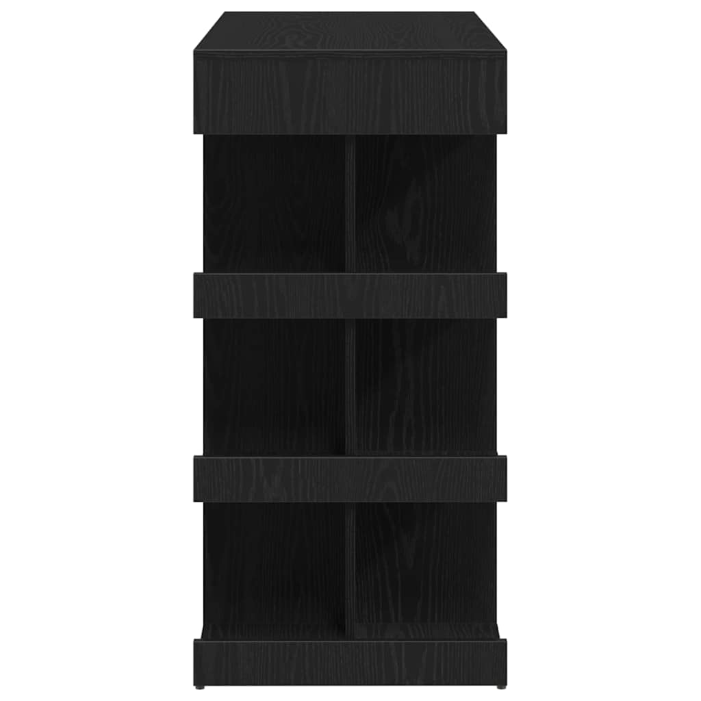 Bar Table in Black Oak Look 100 x 48 x 101.5 cm Engineered Wood