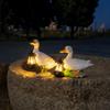 American Animal Resin Duck Solar Lamp for Outdoor Garden Decor