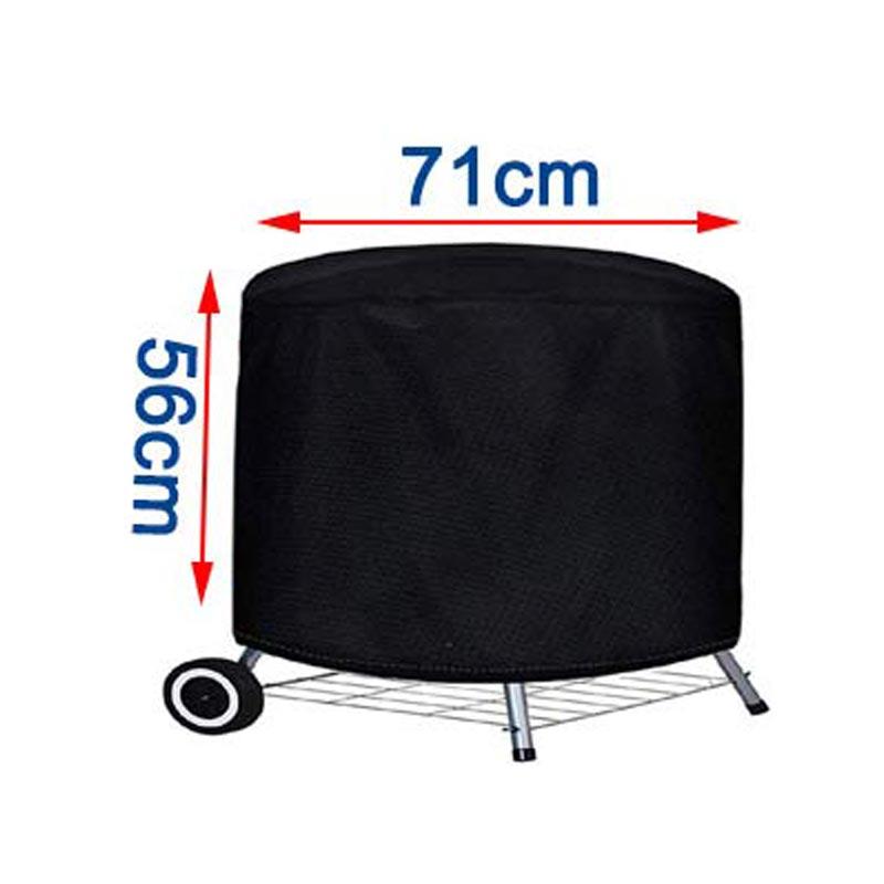 5 Størrelse Hage BBQ Grill Deksel Utendørs Ovn Vanntett Støvdeksel 210D Oxford Cloth Beskyttende Deksel Rund Møbel Grill Deksel