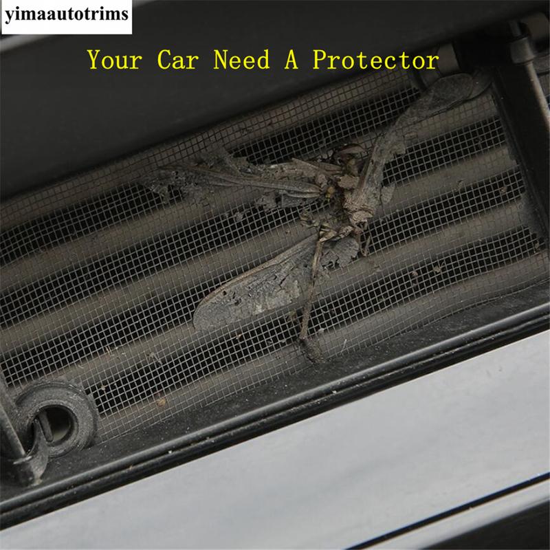 Car Front Middle Grille ect Screening Mesh Net Grille Dust Protection Trim Accessories Fit For Hyundai Tucson NX4 -